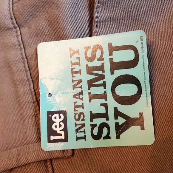 Lee Plain Front Pant Relaxed Fit Stretch Olive Green Pants - Picture 3 of 8